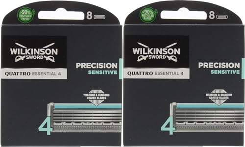 Wilkinson Sword Quattro Titanium Sensitive Rasierklingen, 16 Klingen