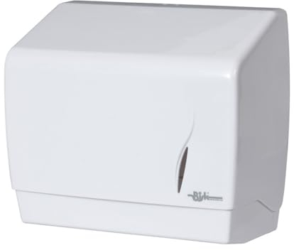 PAPIERSPENDER 500 Blatt Farbauswahl Weiss SCHWARZ ODER Silber MATT PAPIERHANDTUCHSPENDER Box (Weiss)