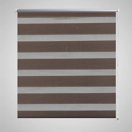 ZEYUAN Doppelrollo Seitenzug Duo 80 x 150 cm Coffee, Rollo Ohne Bohren, Klemmrollos Für Fenster Ohne Bohren, Thermorollo Ohne Bohren, Verdunkelungsrollo, Fenster Sichtschutz