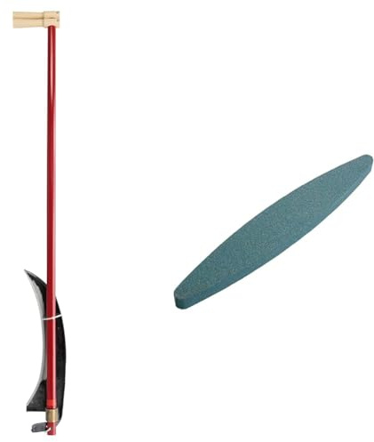 Leborgne Faux À BROUSSAILLES 55 CM 275551 & Brüder Mannesmann Pierre à aiguiser WETZSTEIN 404, Vert