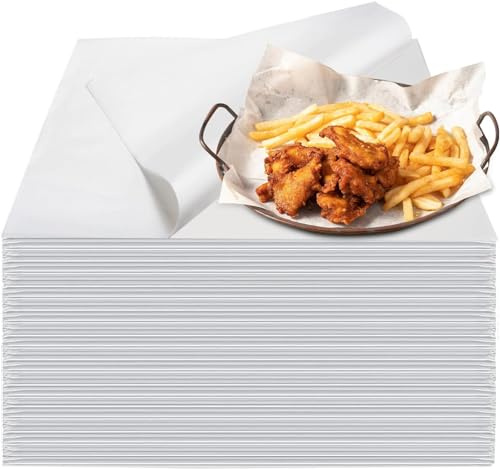 100 Feuilles De Papier Sulfurisé Carré 30x30cm, Papier Sulfurisé Résistant À La Graisse Pour Hamburgers, Pizzas, Fromages, Gâteaux, Pains Et Viandes