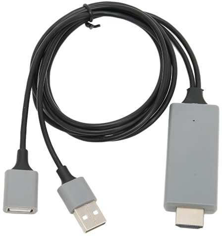 Yosoo Health Gear USB-Buchse auf HDMI-Stecker, HDTV-Adapterkabel, 1080P HD-Multimedia-Schnittstelle, USB-zu-HDMI-Konverter, USB-Stecker auf HDMI-Adapterkabel für Telefon zu TV. | USB zu HDTV Konverter für Android & , kompatibel mit 15, , , Telefon auf TV Bildschirmspiegelung
