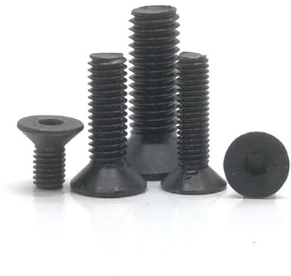 Generisch 5–50 Stück DIN7991 Innensechskantschlüssel M2 M2,5 M3 M4 M5 M6 M8 Edelstahl 304 oder schwarze Innensechskantschraube, flache Senkkopfschrauben(G10.9 Carbon,12MM_M2 50PCS)