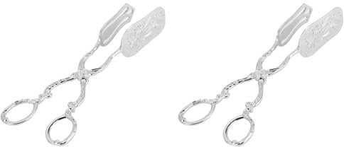 Lot de 2 Pinces de Service pour Buffet, Fête, Restauration, Pinces de Service, Pinces à Apéritif, Pinces à Sucre pour thé, café, Bar, Pince à Nourriture Vintage, Acier Inoxydable