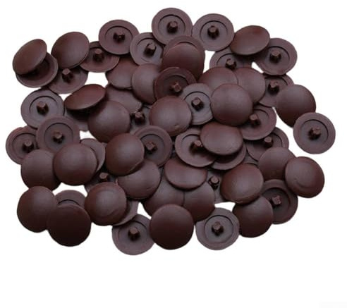 Set di 2000 copriviti progettato per nascondere viti (per croce/testa piatta) misura 7 8 mm di diametro (marrone scuro)