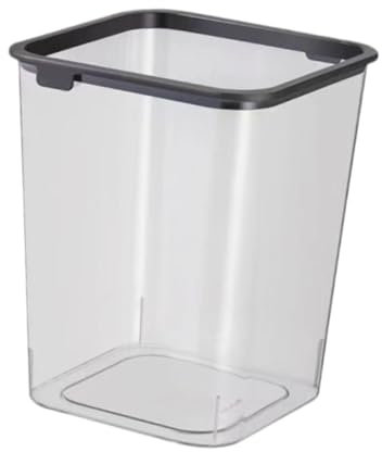 MJMLUCK Papelera de Cocina, Papelera, Cubo de Hielo Moderno de 15 l, contenedor de Basura para Dormitorio y tocador, Verde (Transparente, 22,86 cm)