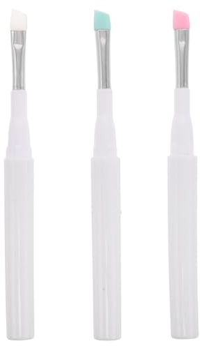 Ipetboom 3pcs Silicone Eyebrow Brush Cap Eyeshadow Brush for Makeup for Eyes Reusable Eye Makeup for Brow Application