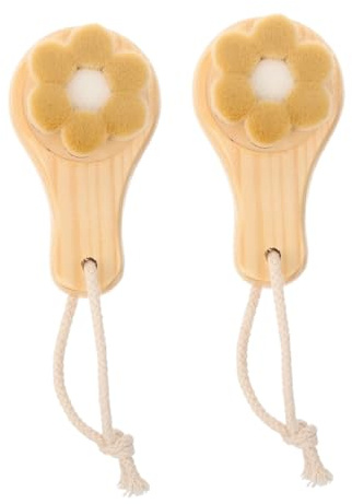 NOLITOY 2stücke Gesichtswaschpinsel Mit Weichen Borsten Manuelle Reinigungsbürste Für Damen Hautpflegezubehör Pflaumenblütenform Für Make-up Entfernung Und Gesichtsmassage