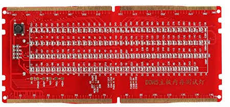 DDR5 RAM -Speicherschlitzentester tragbare LED -Leuchten Wartungspc Motherboard (Rot)