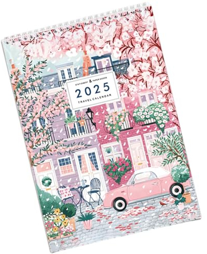 Reise-Checkliste für 2025, Kalender von 01 bis 12, Monatsplaner zum Aufhängen an der Wand, für Büro, Schule, Urlaubsplanung