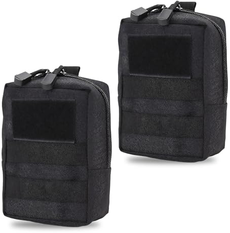 2 Stück Taktische Hüfttaschen, Molle Tasche Nylon wasserdichte Gürteltasche Mini Handytasche Kompakt Hüfttasche Bauchtasche für Camping Reisen Klettern