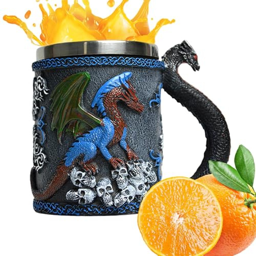 Mythic Beastcraft - Elaborate Creature Beverage, Enchanted Campfire Tankard with Carved Relief, Artistic Goblet with Sturdy Structure, Refreshmentware for Elevating Dramatic Storytelling Refreshment