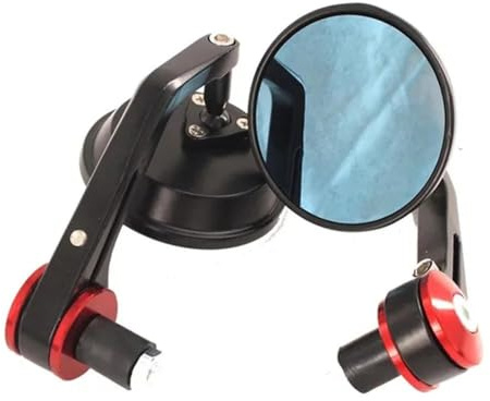 Lenkerendenspiegel Für Vespa LT LX GT GTS GTV 60 125 150 200 250 300 300ie Motorrad Roller Griff Bar End Side Rückspiegel Motorrad Rückspiegel(Red)