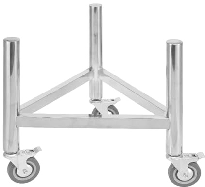 Resistente griglia per bombole del gas, in acciaio inox, con base isolante, per secchi per latte e zuppe (55 x 55 x 50 cm), soluzione versatile e durevole per la cucina