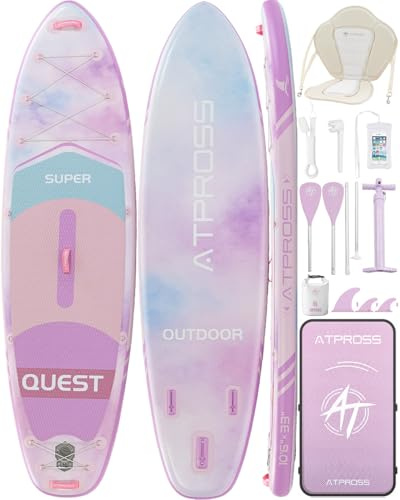 ATPROSS Stand Up Paddling Board,320cm Stand Up | Paddle mit Reichhaltigem Zubehör, SUP Board 200kg Tragkraft mit Eva-Rutschfestem Deck