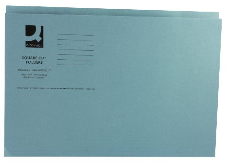 Q-Connect KF01189 Ordner, quadratisch, mittelschwer, Kanzleipapier, 250 g, Grün, 100 Stück blau