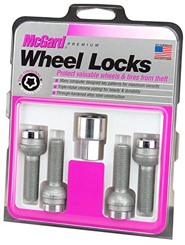 28023SU Radsicherungsbolzen SU (Standard) M12 x 1,50, Kugelsitz R12, Schaftlänge 39,9 mm, Gesamtlänge der Schraube 63,0 mm, SW17, Schlüsseldurchmesser 25,8 mm | 17mm Schlüsselweite