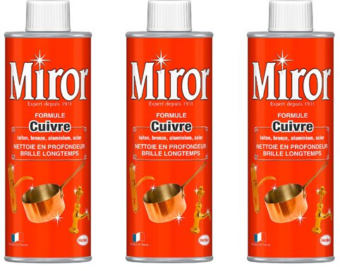 Miror Nettoyant Métaux Cuivre Bidon 250 ml Lot de 3