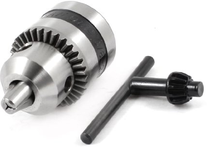 sourcingmap Drill Chucks, 3/8-24UNF Threaded 1.5-10mm Capacity with Chuck Key for Electric Impact Corded Cordless Drill