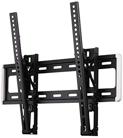 Hama TV Halterung neigbar -12° (Wandhalterung für Flat TV 32“ – 56“, TV Wandhalterung inkl. Fischer Dübel u. Kabelführung, bewegliche Halterung bis VESA 400 x 400, max. 40 kg) schwarz