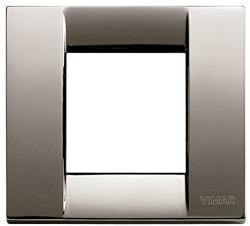 Vimar Serie Idea - Placa Classica 1-2 módulo Metal Cromo Negro
