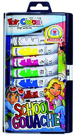 pasuto Spielzeug Farbe 12 ml Tempera Tuben Box (7 Stück)