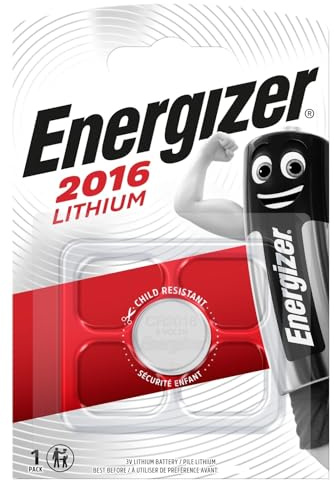 Energizer 2016 Lot de 2 piles bouton au lithium 3 V