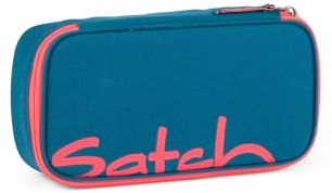 satch Schlamperbox extra groß inkl. Trennfach Reißverschlussfach Stiftehalter Geodreieck Sichtfenster für Stundenplan Deep Sea - Türkis