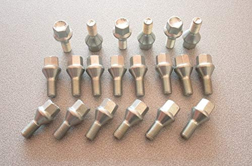 Kit 20 bulloni ruota Compatibili con Jeep Renegade dal 2014 e Compass (solo dal 5/2020 in poi) Fissaggio ruote cerchi in acciaio e in lega M12x1,25