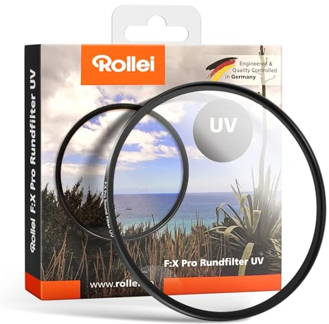 Rollei F:X Pro Rundfilter UV-Filter 62 mm Schutzfilter Ultraviolett Filter | 99,2% Lichtdurchlässigkeit 24 Schichten Spezieller Beschichtung Schraubfilter für Professionelle Kameraobjektive UV-Filter