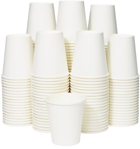 CantaGreen 200 Count 6 OZ Heavy-duty Paper Cups, Coffee Cups, Disposable Hot and Cold Cup
