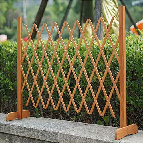 Gr8 Garden Expanding Portable Fence Wooden Screen Gate Trellis Style Freestanding Kids Safety Dog Pet Patio Lawn Divider