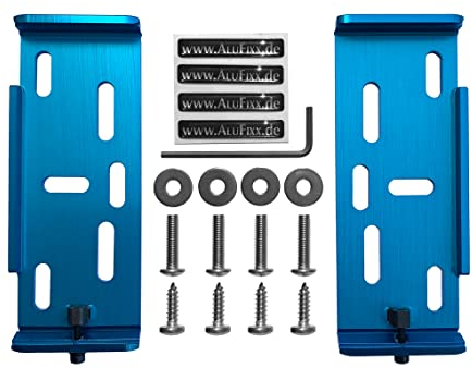 AluFixx Car Blue eloxiert Nummernschildhalter Kennzeichenhalter Rahmenlos