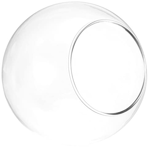 PATIKIL Round Globe Terrarium Air Plant Planter, 4 Inch Clear | High Borosilicate Glass, Table Decorations, for Succulent, Tillandsia