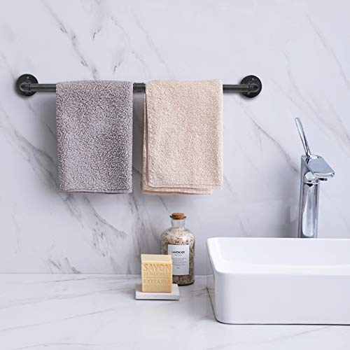 Handtuchhalter Industrielook Towel Holder Bar 85Cm Handtuchstange Wasserrohr Wand HandtuchstäNder Badezimmer Bad Handtuch Eisenrohr Schlafzimmer Wandregal Retro Wandhalterung Rack Handtuchhaken