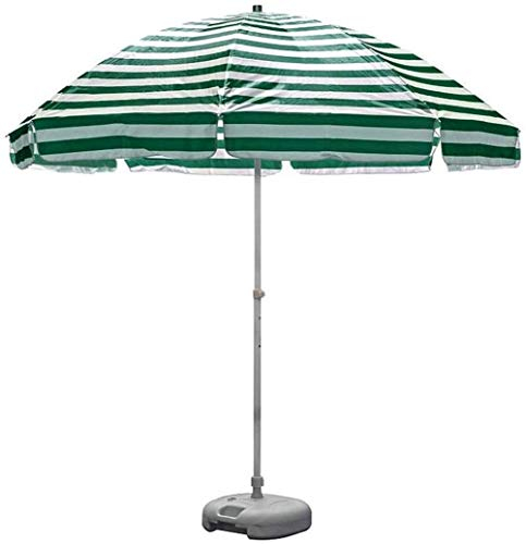 Sonnenschirme für den Außenbereich, 8,2 Fuß, gestreift, Strandschirm, UV 50+, tragbar, Terrasse, Gartenschirm, Sonnenschutz mit 8 stabilen Rippen und Kurbel good