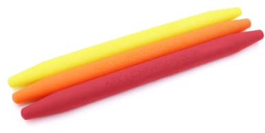 ARK® Kau Zahnstocher 3er Set in verschiedenen Farben - Kiefermotorik, Beißblock, Kauen, Zahnen, Autismus (Feuer)