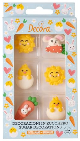 Decora 0500530 Zuckerdeko Ostern 6 Stück