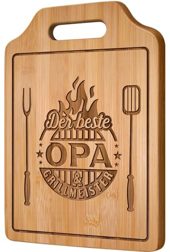 Giftasy Opa Geschenk - Graviertes Bambus Schneidebrett, Opa Geschenk Geburtstag, Bester Opa Geschenk, Opa Geschenk Weihnachten Weihnachtsgeschenke