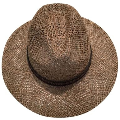 Scheibler Workwear – Strohhut Theo Herren – klassischer Trilby Hut aus Stroh – Sonnenhut für den Sommer – verfügbar in den Größen 57-61 (Hellbraun)