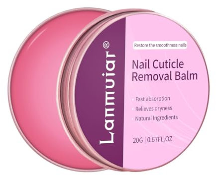 Cuticle Removal Cream, 20g Cuticle Removal for Smooth & Moisturize Nails, Instant Cuticle Remover, Hand Nail Cream Natural Nail Strengthener Nail Care Balm for Nail Repair Growth