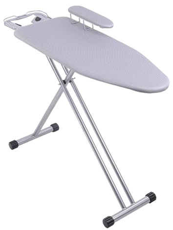 LMXRYPD ASSE da Stiro Pieghevole per la Casa, ASSE da Stiro Salvaspazio con Cuscino da Stiro Rimovibile, Tavola da Stiro con Rete in Acciaio, per la Stiratura Quotidiana(Gray,122.5cm/48.2in)