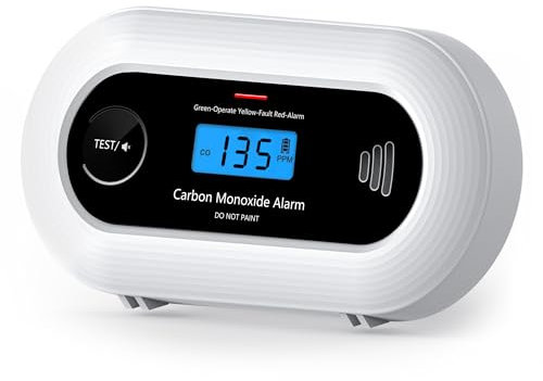 KARUOTOP Carbon Monoxide Detector, Portable CO Alarm with 10-Year Sealed Battery, Digital LCD Carbon Monoxide Alarm for Home & Travel, EN 50291 Certified