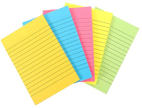 CANIGHT Haftnotizen Bunte Selbstklebende Notizzettel Farben Praktische Memo Pads Für Schule Büro Und Zuhause Liniert Und Vielseitig Einsetzbar