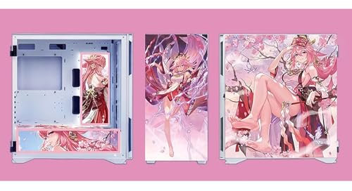 Caja For Juegos, Caja For Juegos De PC De Torre Media E-ATX/ATX/M-ATX/ITX - Puerto USB 3.0 De E/S Frontal - Panel Lateral De Vidrio Con Bisagras - 9 Posiciones De Ventilador - Incluye 3 Tableros De Lu