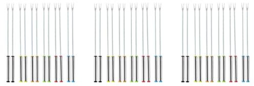 Gvvsjgdbis 3X Palitos de Fondue de Queso Juego de Fondue para Fabricante de Queso Suizo, Tenedores de Fondue de Acero Inoxidable Asado de Malvavisco