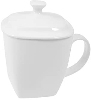 Alipis Tazza in Ceramica Bianca Bone China Manico Ergonomico Resistente Al Calore Per Caffè Latte e Tè Per Uso Quotidiano Casa e Ufficio Idea Regalo Per Compleanno e Anniversario