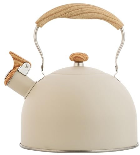 Tesotta per il bollitore a induzione da 2, 1q per fischietti con manico a pieghe antidrotene in acciaio con manico piegatura ad alta calta per la stufa induzione Top, gas Stovetea