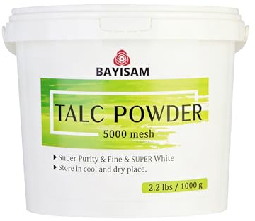 bayisam 2.2LBS Super Purity Talcum Powder,5000Mesh Microfine Multi-Purpose Talc Powder for Chalk Painting, Tire Lubrication, Fitness