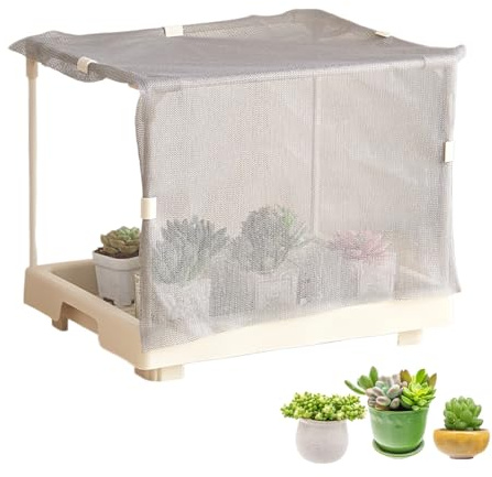 Mini Invernadero para balcón | Invernadero de jardín Compacto | PP Resin Terrace 34x26x29cm Protección de Invierno para Plantas y Verduras, Ideal para el Cultivo